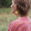 Strickjacke in Himbeer-Melange