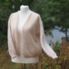 Spitzen-Strickjacke in Creme