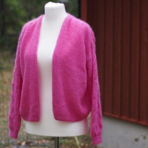 Spitzen-Strickjacke in Pink