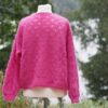 SpetsCardigan2 Spitzen-Strickjacke in Pink