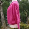 SpetsCardigan4 Spitzen-Strickjacke in Pink